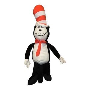 Kohls Cares Plush Dr Seuss Cat in the Hat Stuffed Animal Black EUC